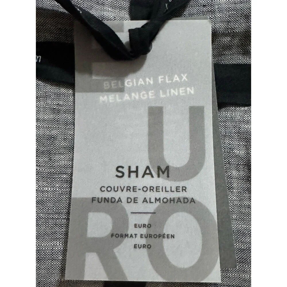 West Elm Belgian Flax Melange Linen Euro Pillow Sham 26